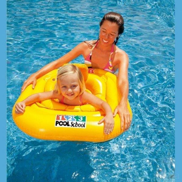 Детский безопасный плотик для плавания Intex со спинкой 79х79 см 56587 фото 4