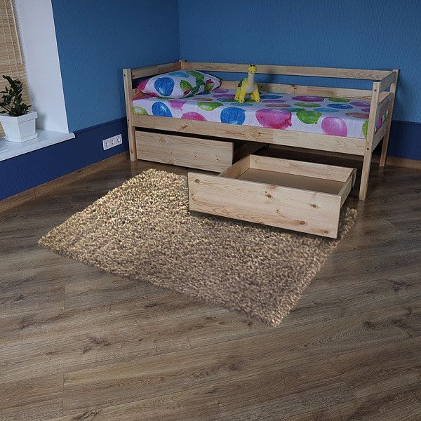 Дерев'яне ліжко для підлітка з ящиками Sportbaby 190х80 см лаковане babyson 1 фото 3