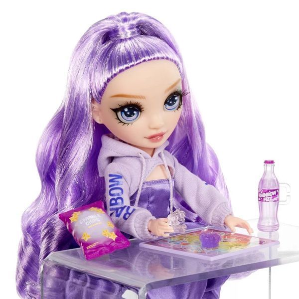 Кукла RAINBOW HIGH с артикуляцией серии "Sparkle & Shine" Виола с аксессуарами 28 см фото 6