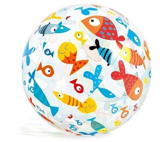 Дитячий надувний басейн Intex Підводний світ з м'ячем та колом 132х28см об'єм 220л 59469 фото 2