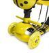 Детский самокат - трансформер 5 в 1 с подсветкой Scooter Божья коровка Yellow фото 3