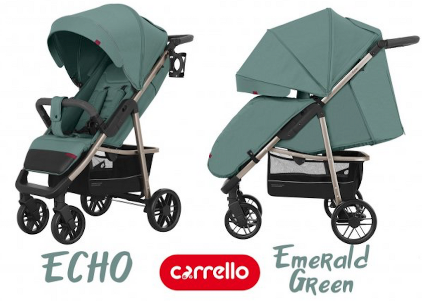 Прогулянкова коляска з дощовиком та кошиком Carrello Echo CRL-8508 Emerald Green фото 3