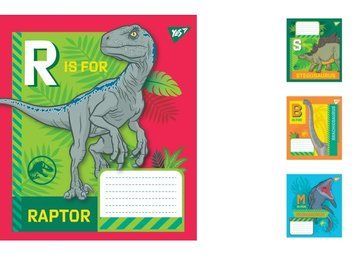 Набір учнівських зошитів Yes Jurassic World формат А5, 12 арк. в лінійку 25 шт. 766206 фото 1