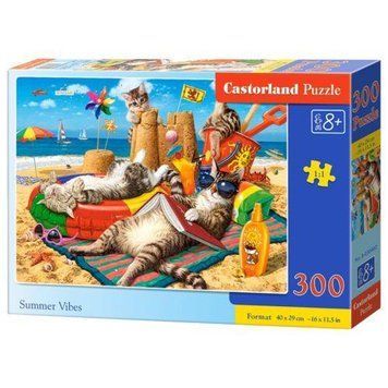 Пазли Castorland "Коти на пляжі" 300 елементів 40 х 29 см В-030460 фото 1