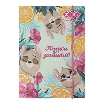 Папка для зошитів Zibi CUTE формат В5+ картон гумка ZB.14983 фото 1