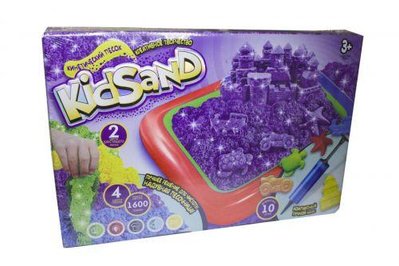 Кинетический песок Danko Toys KidSand с надувной песочницей 1600 г (укр) KS-02-01U фото 1