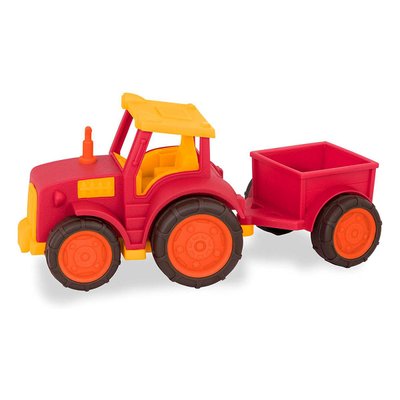 Іграшковий трактор з причепом Battat для пісочниці 30 см червоний VE1018Z фото 1