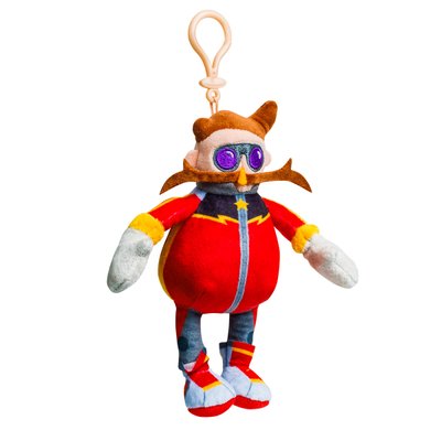 М'яка іграшка на кліпсі для рюкзака Sonic Prime Доктор Еггман 15 см фото 1
