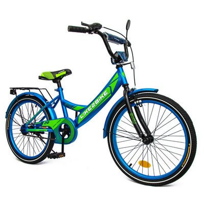 Велосипед підлітковий двоколісний 20" Like2bike Sky сталева рама, дзвінок, блакитний 212002 фото 1
