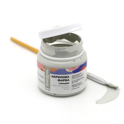 Художня глянсова акрилова фарба BrushMe колір "Бетонна" 50 мл AP5067 фото 1