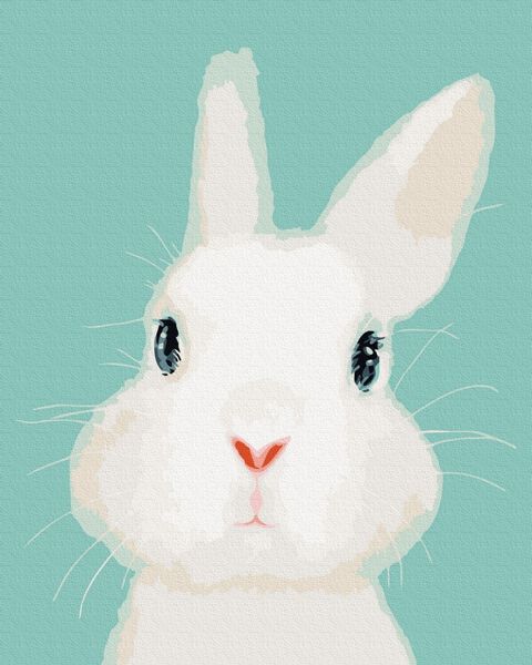 Картина за номерами BrushMe "Білий кролик" 40х50см BS504 фото 1