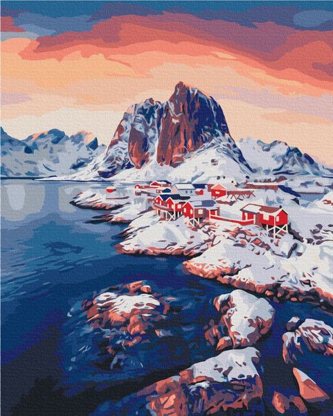 Картина за номерами BrushMe "Світанок на Лофотенських островах" 40х50см BS52770 фото 1