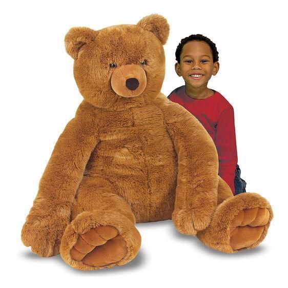 Величезний плюшевий ведмідь, коричневий, 76 см х 69 см Melissa & Doug (MD12138) фото 2