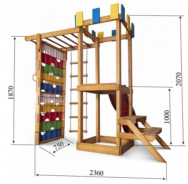Детский уличный игровой комплекс SportBaby Babyland-14 230х75х210см фото 3