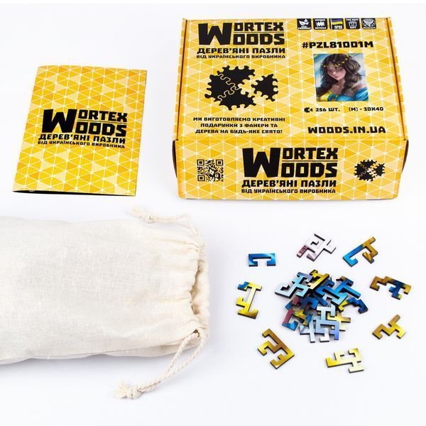 Круглий дерев'яний пазл 30х30 см Wortex Woods Харківський Собор 188 елементів нестандартної форми PZL81007S фото 3