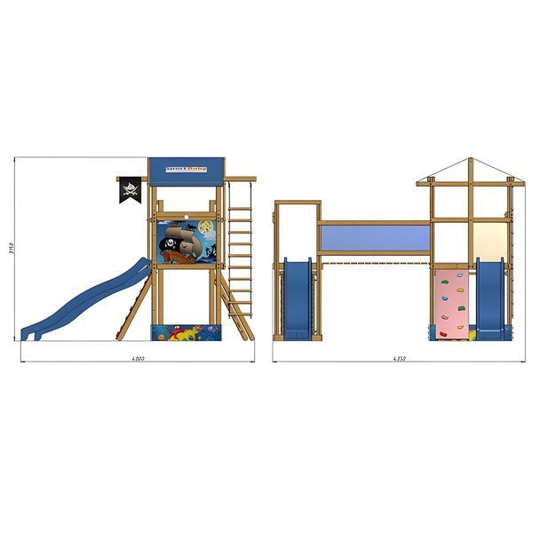 Дитячий ігровий комплекс SportBaby-11 430х400х315см фото 2