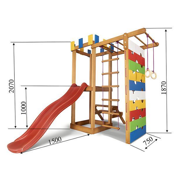 Детский уличный игровой комплекс SportBaby Babyland-14 230х75х210см фото 4