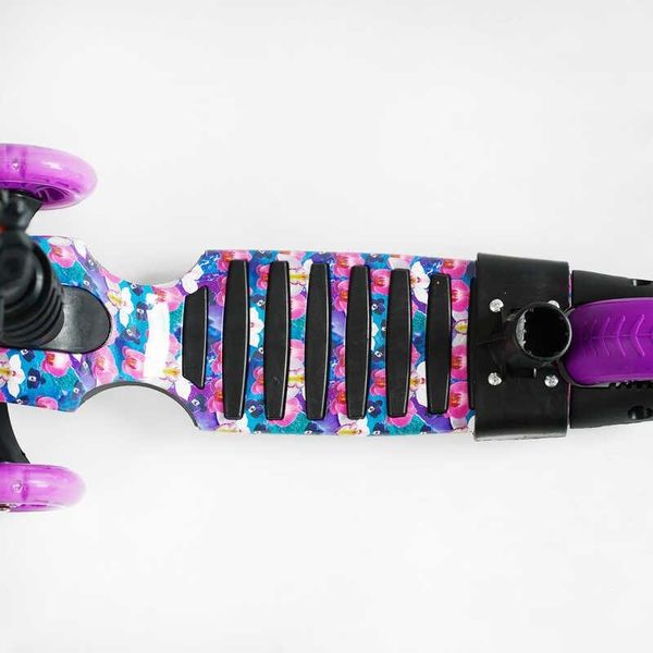 Дитячий самокат - трансформер 6 в 1 з бортиком та підсвічуванням Best Scooter бічні колеса фіолетовий фото 3