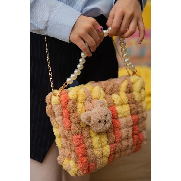 Набір для творчості для дівчинки від 6 років BrushMe Pom Pom Bag &laquo;Блакитний ведмедик&raquo; квадратний фото 6