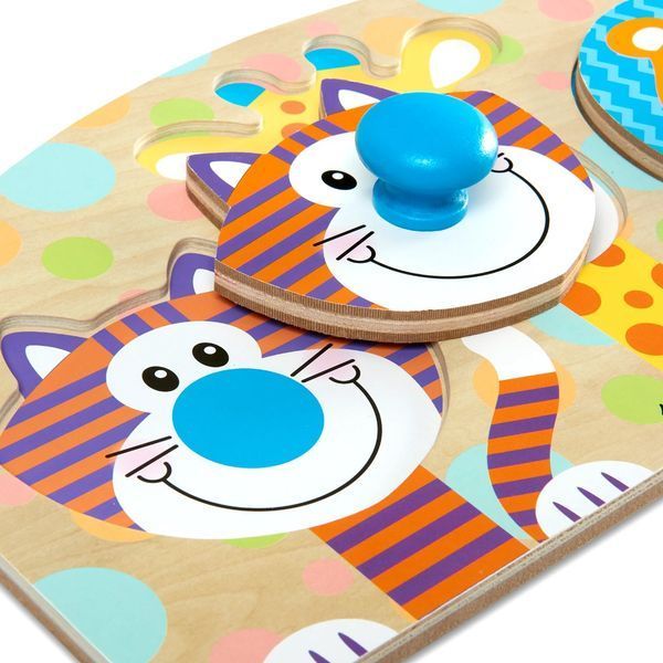 Дерев'яний пазл-вкладиш для малюків Melissa & Doug &laquo;Тварини сафарі&raquo; 3 елементи MD13439 фото 8