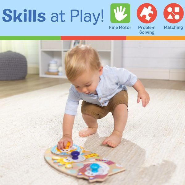 Дерев'яний пазл-вкладиш для малюків Melissa & Doug &laquo;Тварини сафарі&raquo; 3 елементи MD13439 фото 6