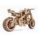 3D конструктор механічний дерев'яний Ugears Мотоцикл Scramber з коляскою 380 деталей 70137 фото 3