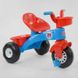 Дитячий триколісний велосипед Pilsan 34 пластикові колеса червоно-синій 07-169 фото 3