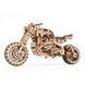 3D конструктор механічний дерев'яний Ugears Мотоцикл Scramber з коляскою 380 деталей 70137 фото 2