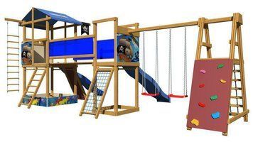 Детский уличный игровой комплекс SportBaby-12 870х400х315см фото 1