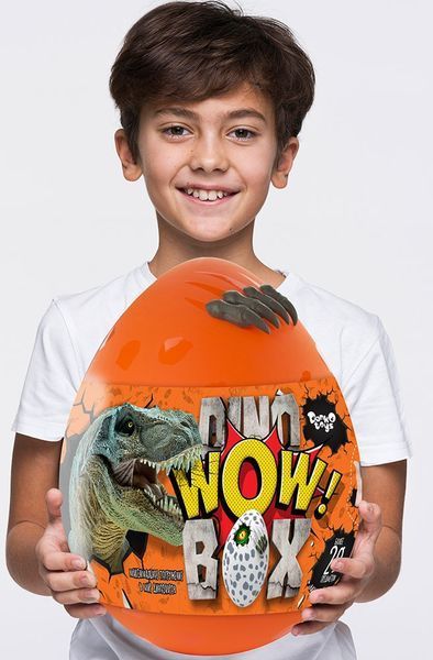 Яйцо - сюрприз для мальчиков Danko Toys Dino WOW рус оранжевый DWB-01-01 фото 2