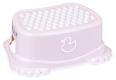 Дитяча підставка для ніг у ванну Tega Baby "Каченя" протиковзка Світло-рожева 40х30х14 см фото 1