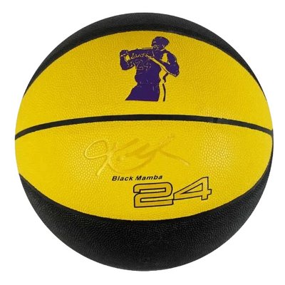Баскетбольный мяч №7 24 PU желто-черный M 48582 фото 1