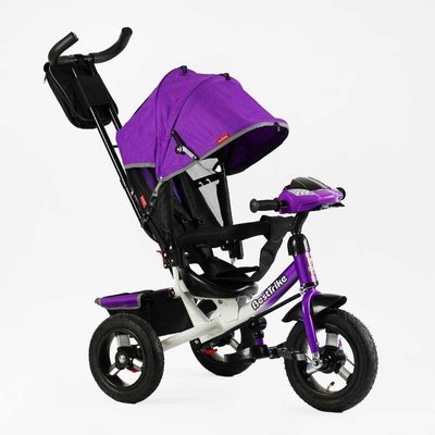 Детский трехколесный велосипед Best Trike интерактивная панель надувные колеса лиловый 3390 / 32-870 фото 1