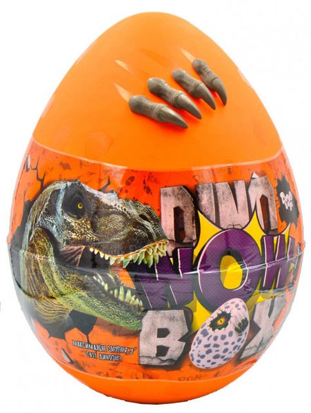 Яйцо - сюрприз для мальчиков Danko Toys Dino WOW рус оранжевый DWB-01-01 фото 1