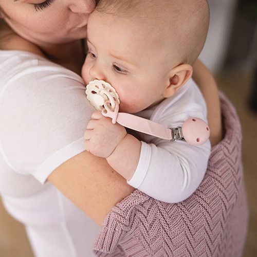 Кліпса-тримач для пустушки Babyono силіконова бежева фото 3