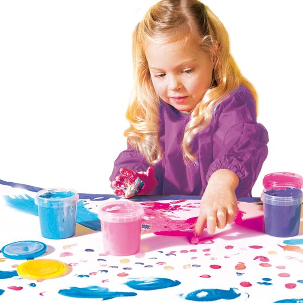 Пальчиковые краски серии "Эко" - Юные художницы 4 цвета, в пластиковых баночках фото 3