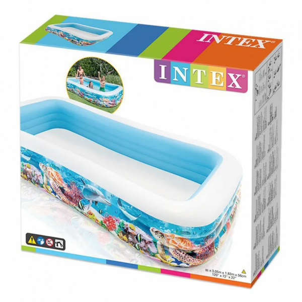 Надувной бассейн Intex Тропический риф 305х183х56см, объем 1020л 58485 фото 2