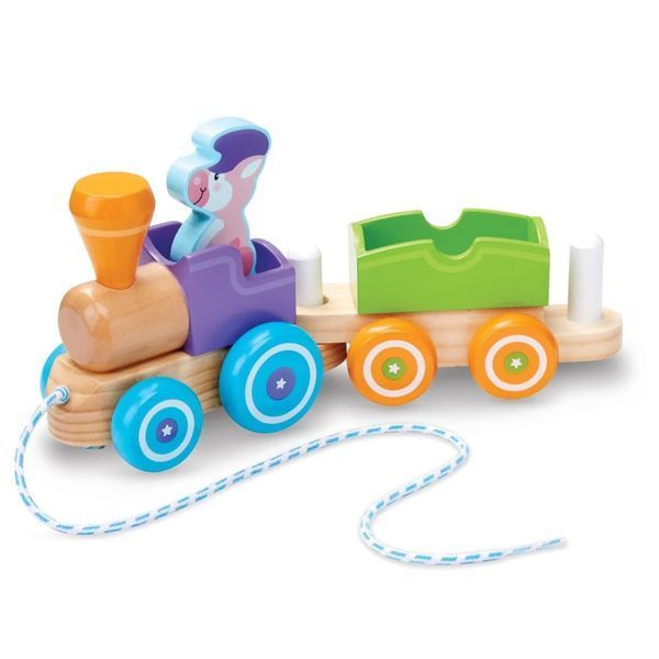 Деревянный поезд с животными Melissa & Doug First Play 6 элементов MD4608 фото 2