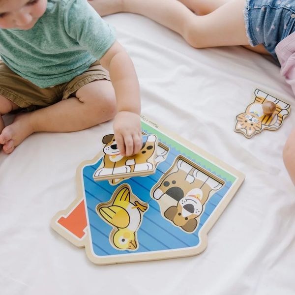 Дерев'яний пазл-вкладиш для малюків Melissa & Doug &laquo;Домашні тварини&raquo; 3 елементи MD12055 фото 7