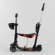 Детский самокат - трансформер 5 в 1 с подсветкой Best Scooter Корзинка с принтом черный с красным 17334 фото 2