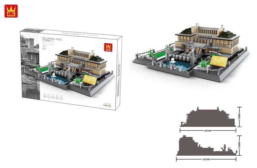 Дитячий конструктор STEM Wange Імперіал Готель в Токіо 5226 фото 2
