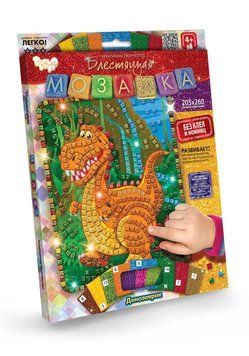Блестящая мозаика Danko Toys Динозаврик БМ-02-01 фото 1