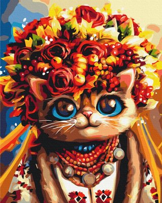 Картина по номерам BrushMe серии Патриот "Осенний котик ©Марианна Пащук" 40х50см BS53335 фото 1