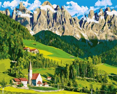 Картина за номерами BrushMe "Будиночок в Альпах" 40х50см BS21692 фото 1