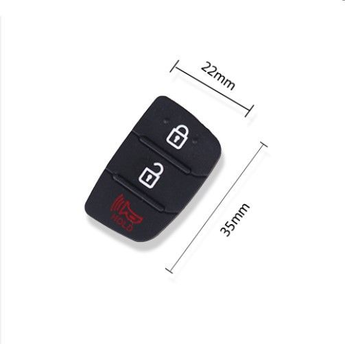 Гумові кнопки-накладки на ключ Hyundai I20 (Хюндай I20) скошені 3 кнопки Гудок фото 5