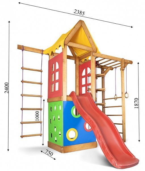 Детский уличный игровой комплекс SportBaby Babyland-22 239х180х240см фото 2