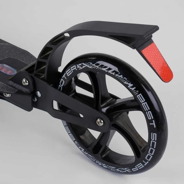 Самокат двухколесный алюминиевый складной Best Scooter Scratch колёса 200 мм черный с серым 22788 фото 6
