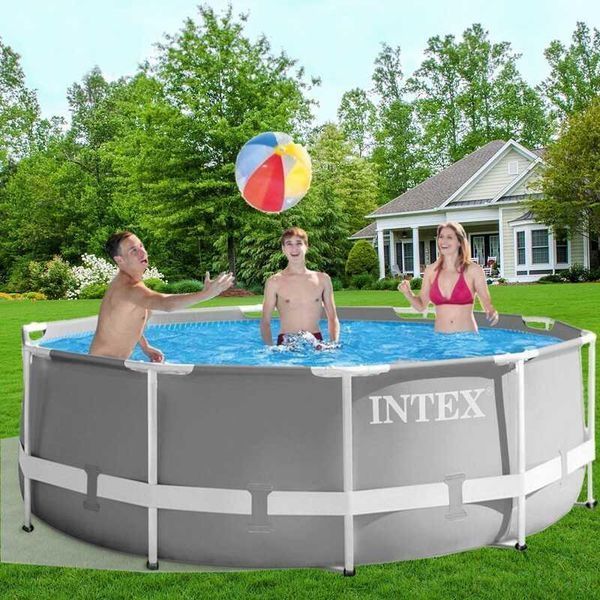 Каркасный круглый бассейн Intex Prism Frame 6148 л 305х99 см картриджный насос-фильтр 26706 фото 4