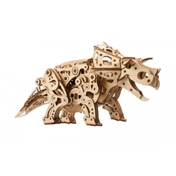 3D конструктор механічний дерев'яний Ugears Трицератопс 400 деталей 70211 фото 2