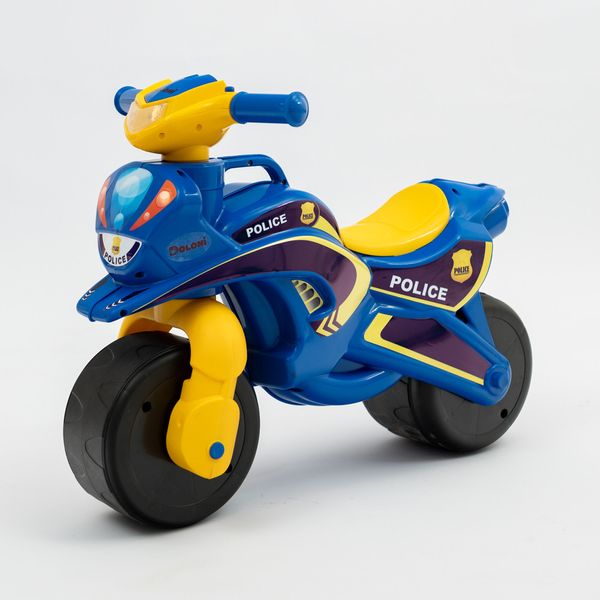 Мотоцикл-каталка Doloni "Байк Police" синий 0138/570 фото 2